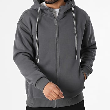 Classic Series - Sweat Capuche Zippé 617 Gris Anthracite